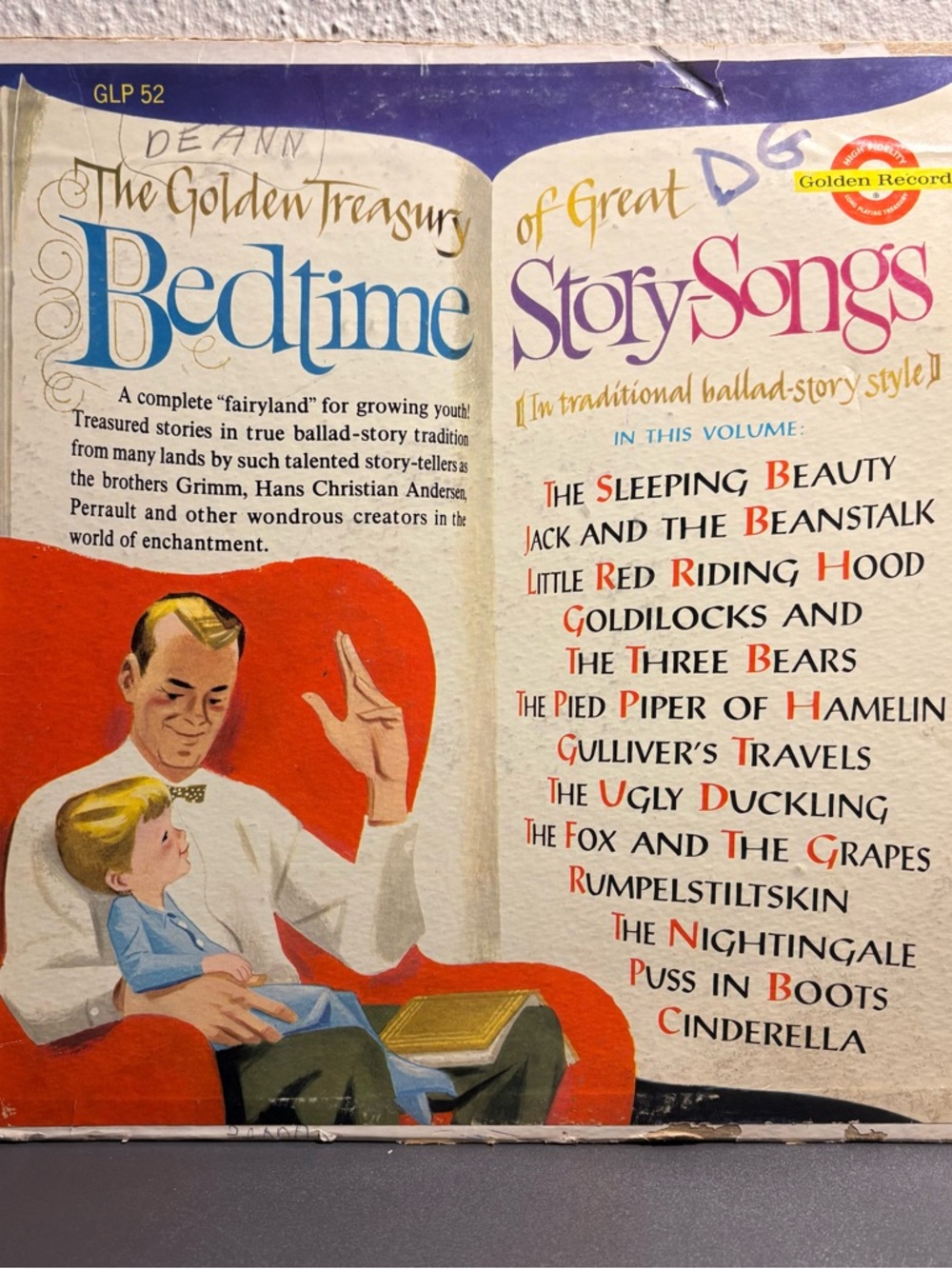The Golden Treasury of Bedtime‎ Story-Songs – White & Red Vintage Cover